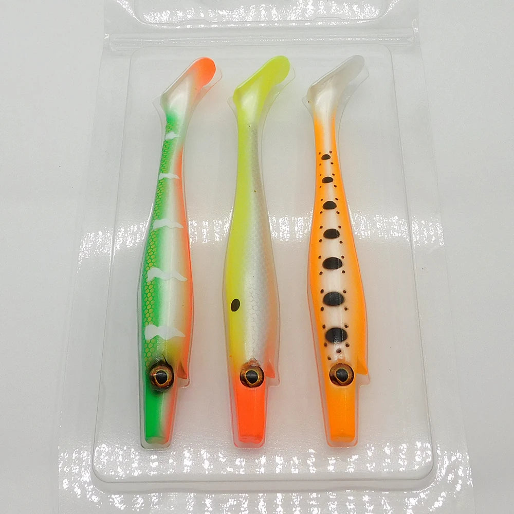 ESFISHING soft lures fishing Peche pike Hog Shad 100mm  200mm Sea Fishing Silicone bait swimbait sea lake isca artificial