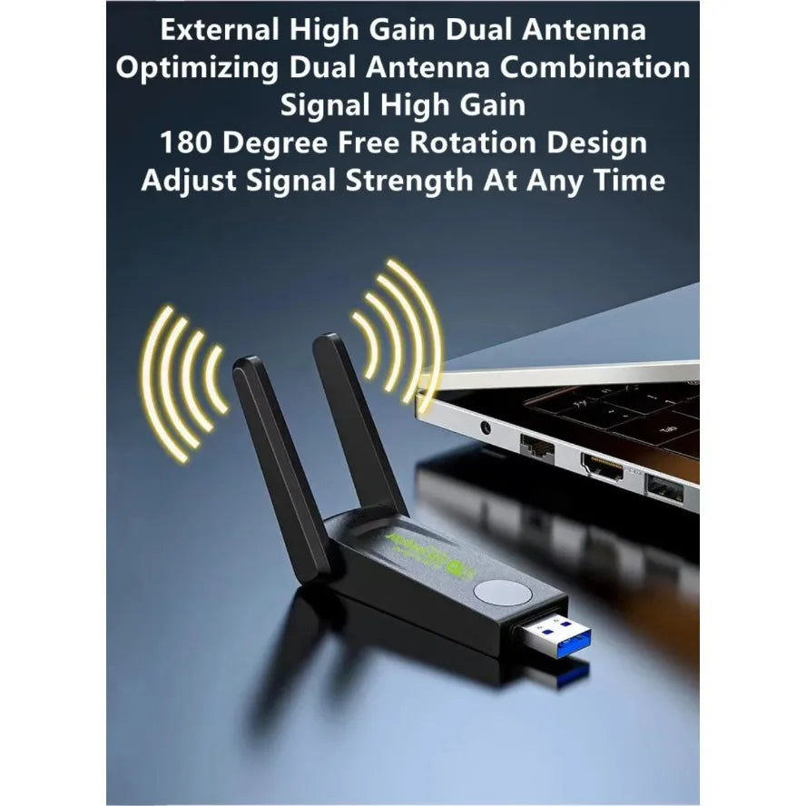 1300Mbps USB3.0 WiFi Adapter Dual Band 2.4G+5Ghz Wireless WiFi Dongle Antenna USB Ethernet Network Card Receiver for PC Desktop