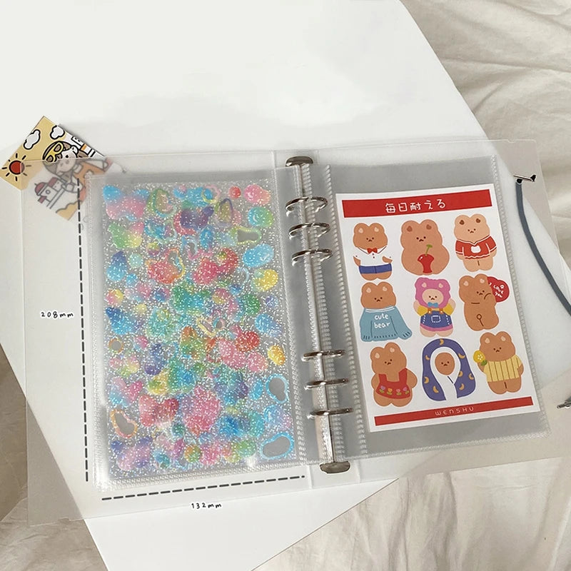 A5 Kpop Photocard Holder Binding Photo Cards Holder in Polaroid Album Book 3 Inches Heart Photo Card School Stationery Binder