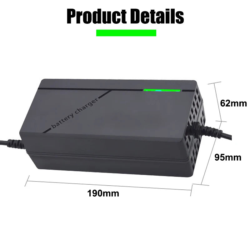 72V Charger 5A 20S Lithium-ion Battery Pack Charger 84V 5A Intelligent Fast Charging EU / US Plug With Cooling Fan