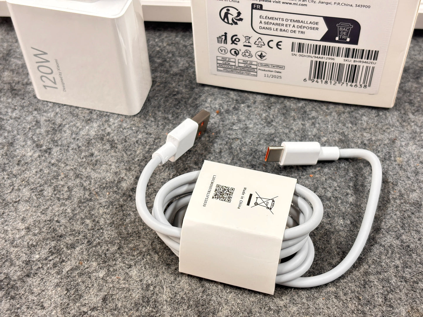 Original  Xiaomi 120W Charger Turbo Charge EU US Adapter 1M 6A Usb Type C Cable For Poco X5 X4 F5 Pro Mi 13 12 11 Lite Mix Fold