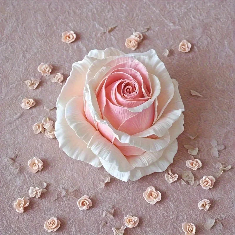 1-Cavity Rose Flower Mold - Non-Stick Silicone Mold for Candles, Soap, Plaster, and Aromatherapy - Easy to Demold, Reusable Floral Mold, Suitable for DIY Home Decor, Weddings, Parties - Suitable for Beginners and Professional