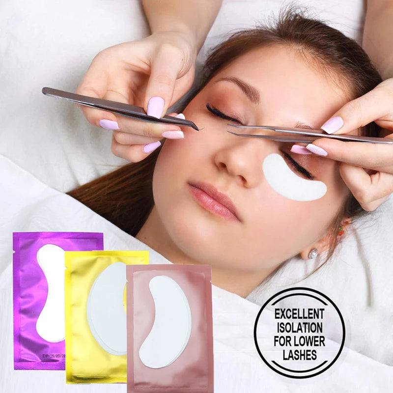 25/50/100Pairs Eye Patches Under Eyelash Pads for Building Paper Patches Lint Free Stickers for False Eyelashes LAUKISS