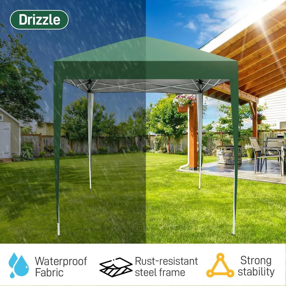 x 2m Pop Up Canopy Tent, Outdoor Gazebo Folding Canopy with Carry Bag for Commercial Events, Party, Backyard BBQ, Camping, Gree