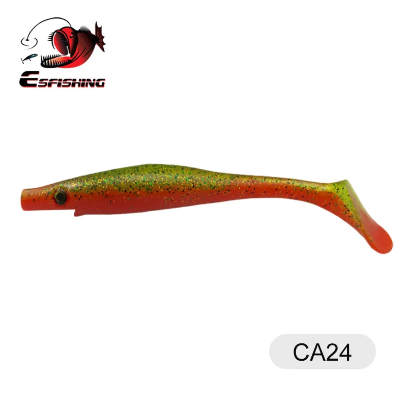 ESFISHING soft lures fishing Peche pike Hog Shad 100mm  200mm Sea Fishing Silicone bait swimbait sea lake isca artificial