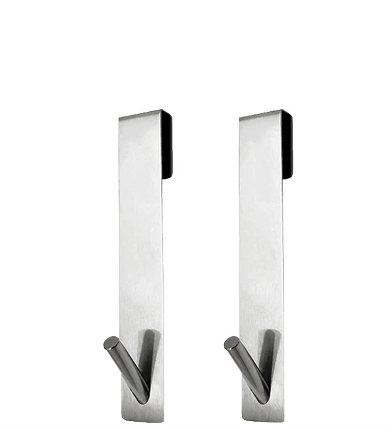 Bathroom Shower Door Back Hook Stainless Steel Over Glass Door Shower Towel Rack S-Shape Bathroom Bathrobe Hanger Holder Hooks