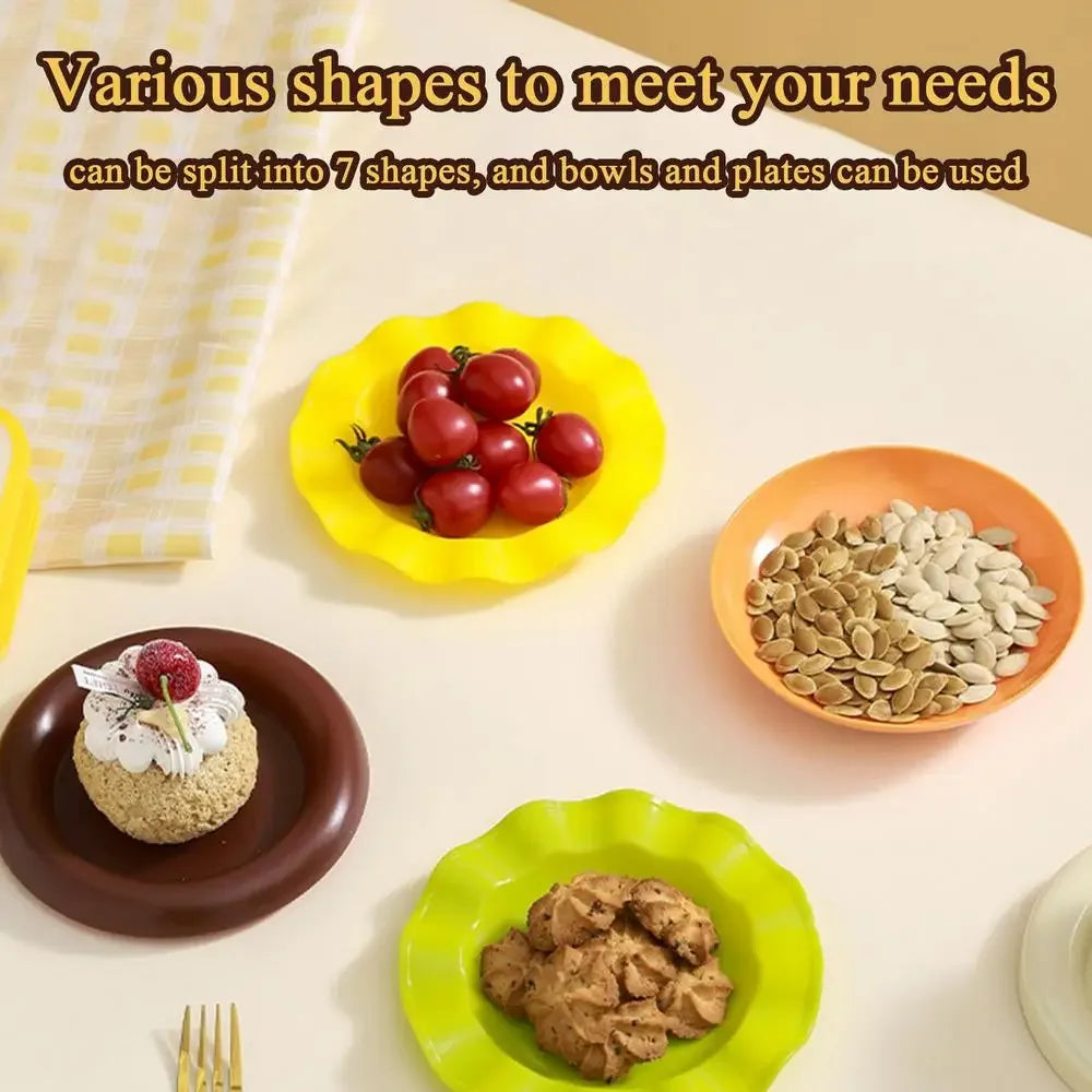 Stackable 7th Floor Hamburg Dinner Plate Stackable Dinner Plate Bone Spit Plate Interesting Sauce Container Table Decoration