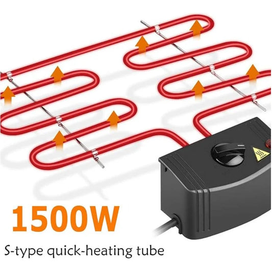BBQ Electric Grill, Removable Grill Rack, 5 Adjustable Temperatures, Portable 1500 Watts, For Indoor/Outdoor/Camping