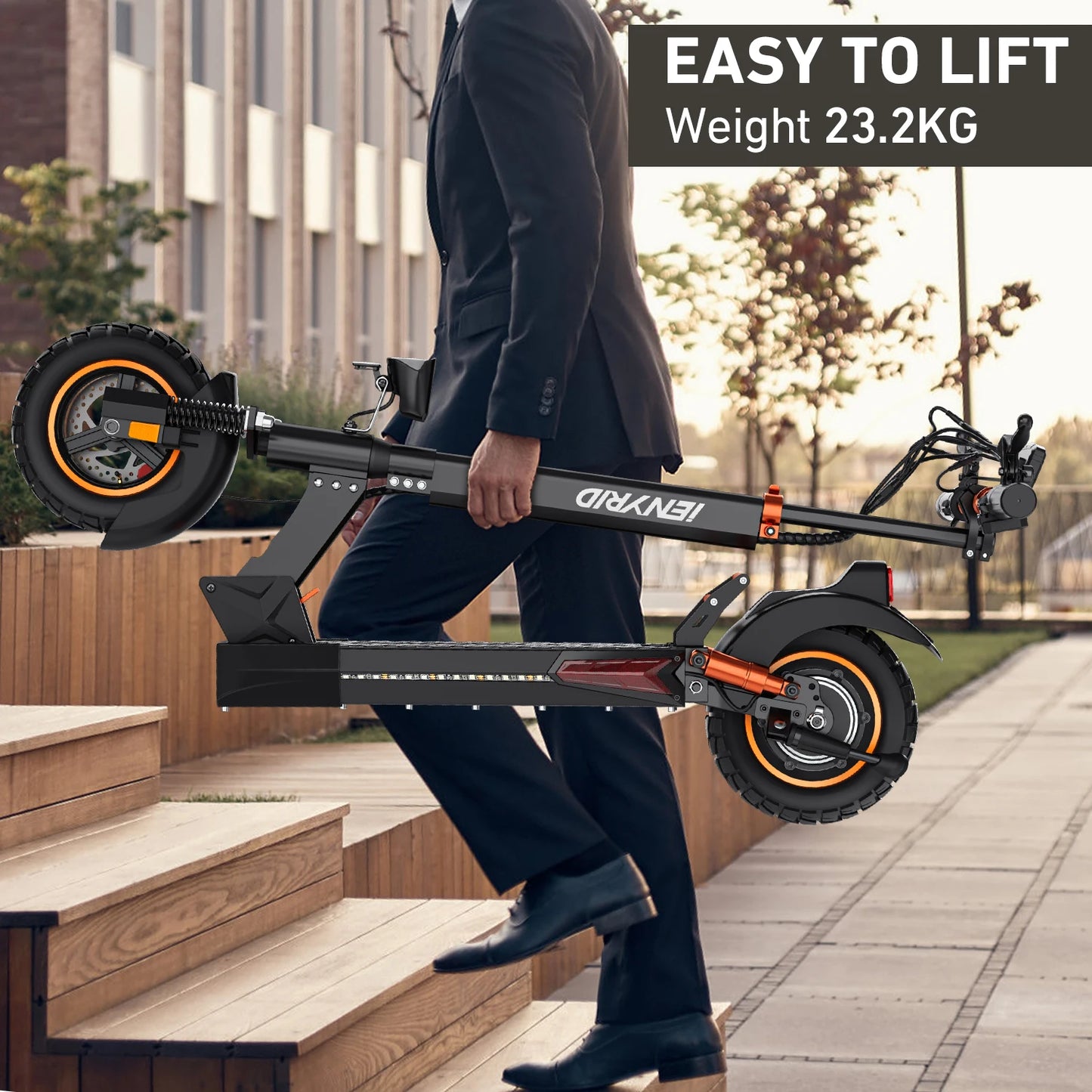 IENYRID M4 Pro S Foldable Electric Scooter 800W 48V/10AH E-Scooter 25KM Per Hour Max Range 20-30KM Adults E-Mountain Scooter