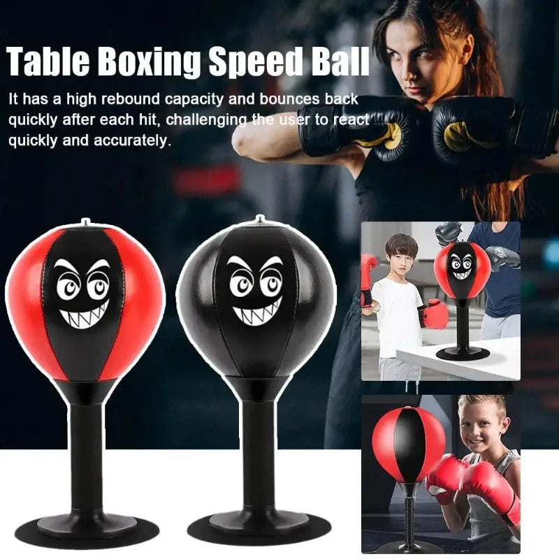 Stress Reliever for Children Punching Bag Toy with Suction Cup Stress Buster Desk Boxing Punch Ball Reduce Tension Toys