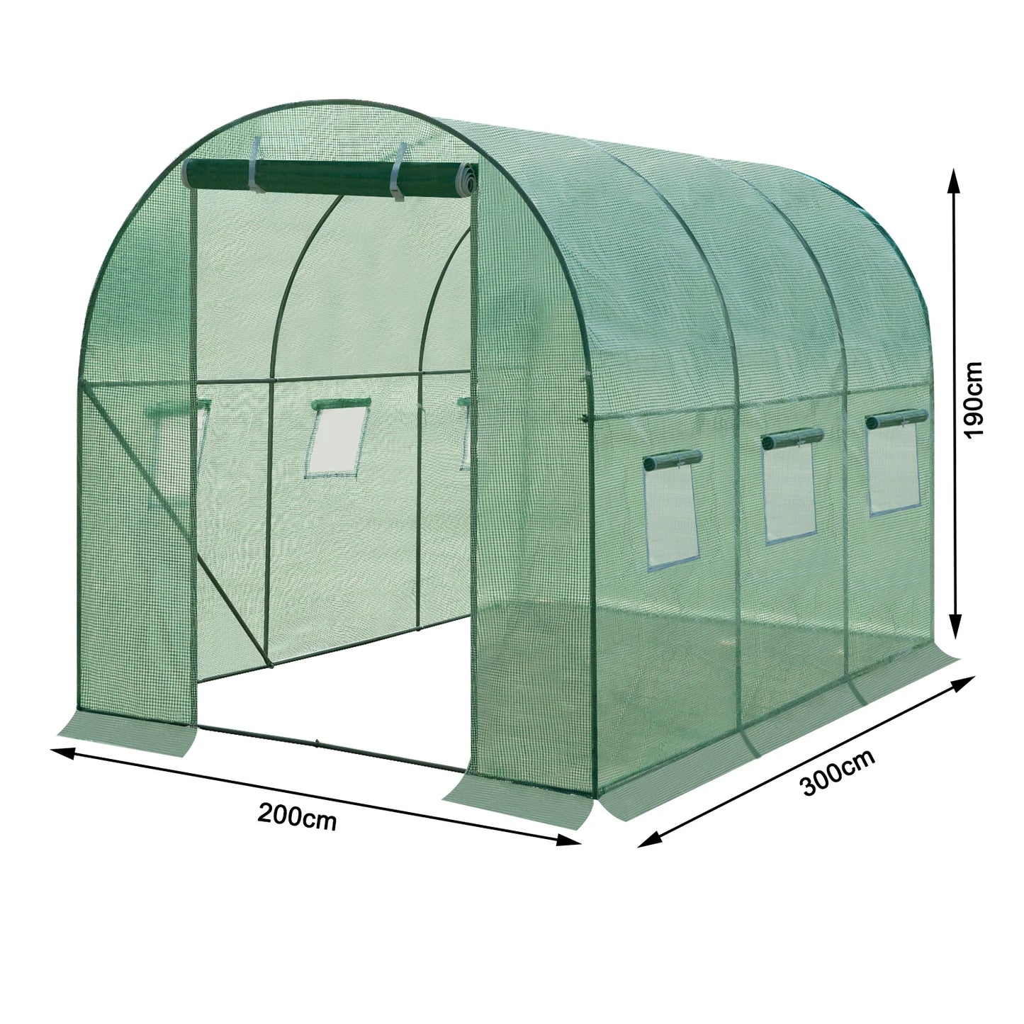WOLTU Garden Greenhouse Plant Shelter Protective Tent with 1 Door and 6 Windows Winterproof Steel Tube for Outdoor