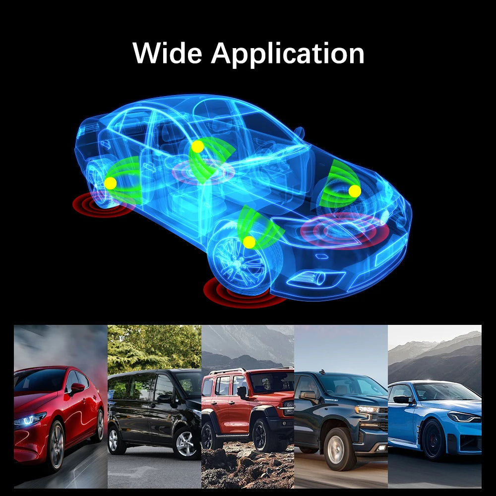Tire Pressure Monitoring System Temperature Warning New C External Battery Version Sensors Solar TPMS Car Tyre Pressure Monitor
