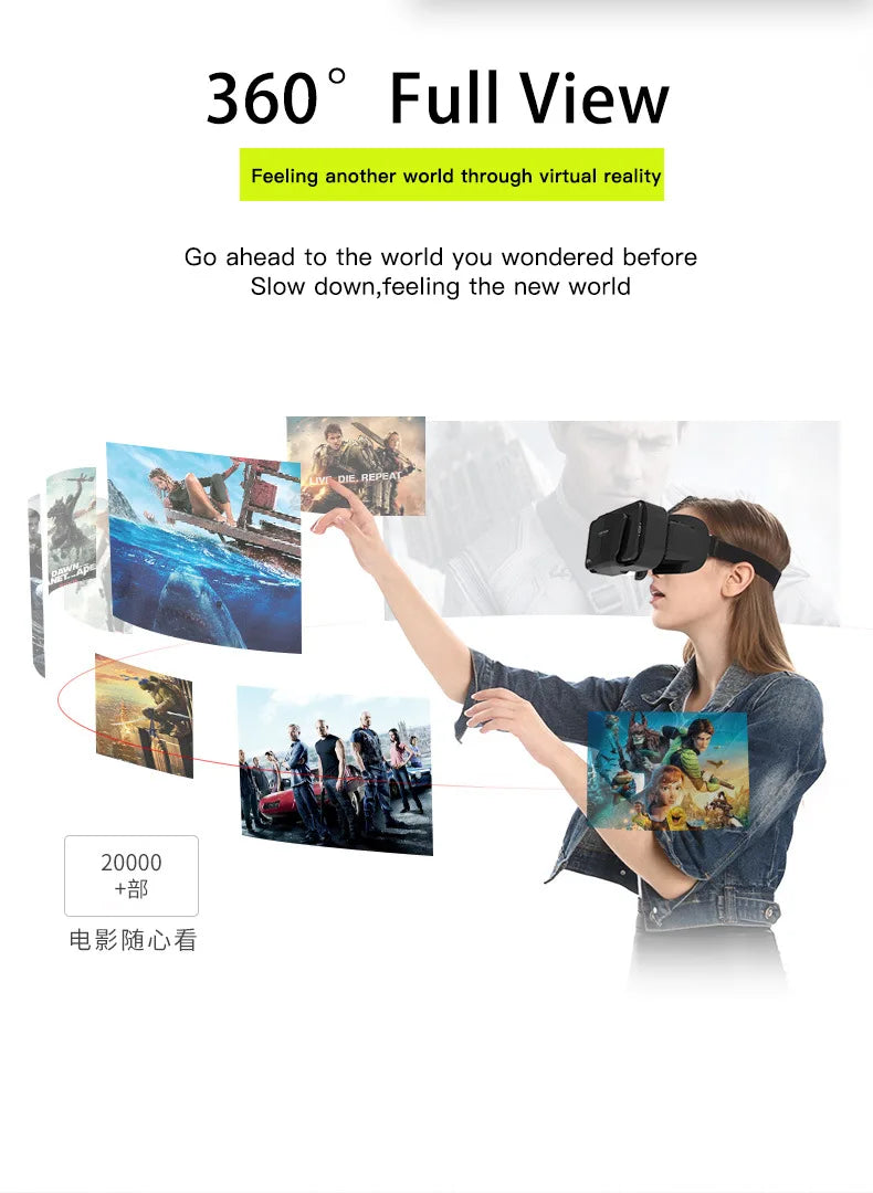 3D Virtual Reality VR Glasses For Phone Mobile Smartphones 7 Inch Headset Helmet Game Wirth Real Viar Goggles Cell Device Lenses