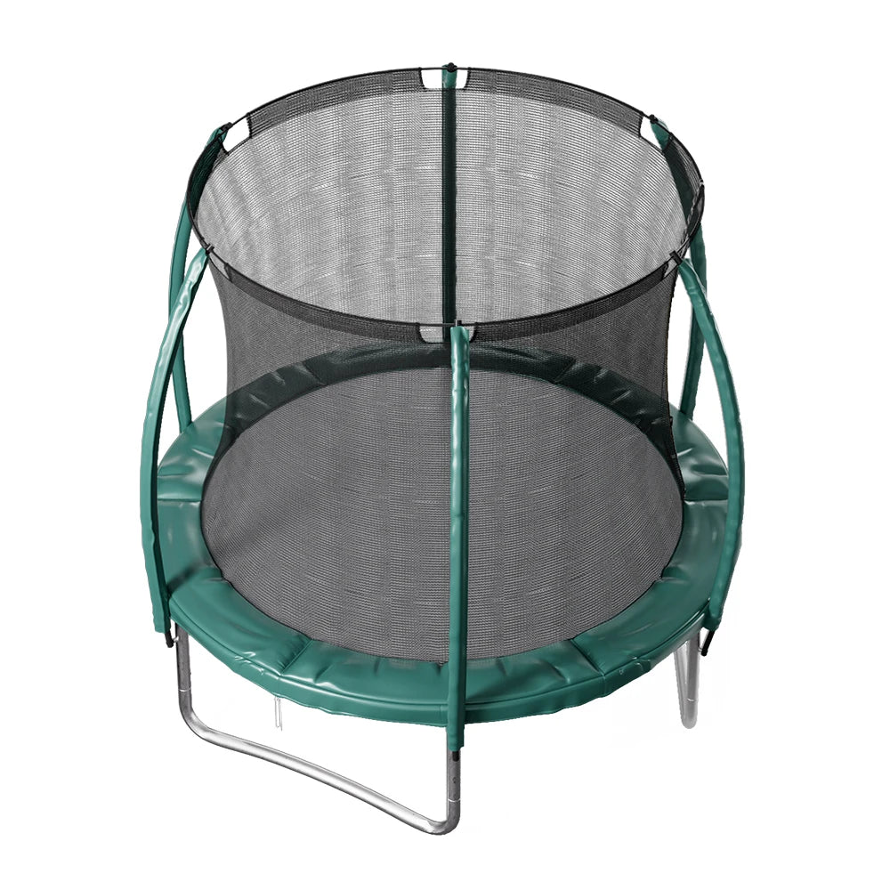Voltsify 10FT Outdoor Enclosure Trampoline with Ladder, 305cm Dia x 240cm H