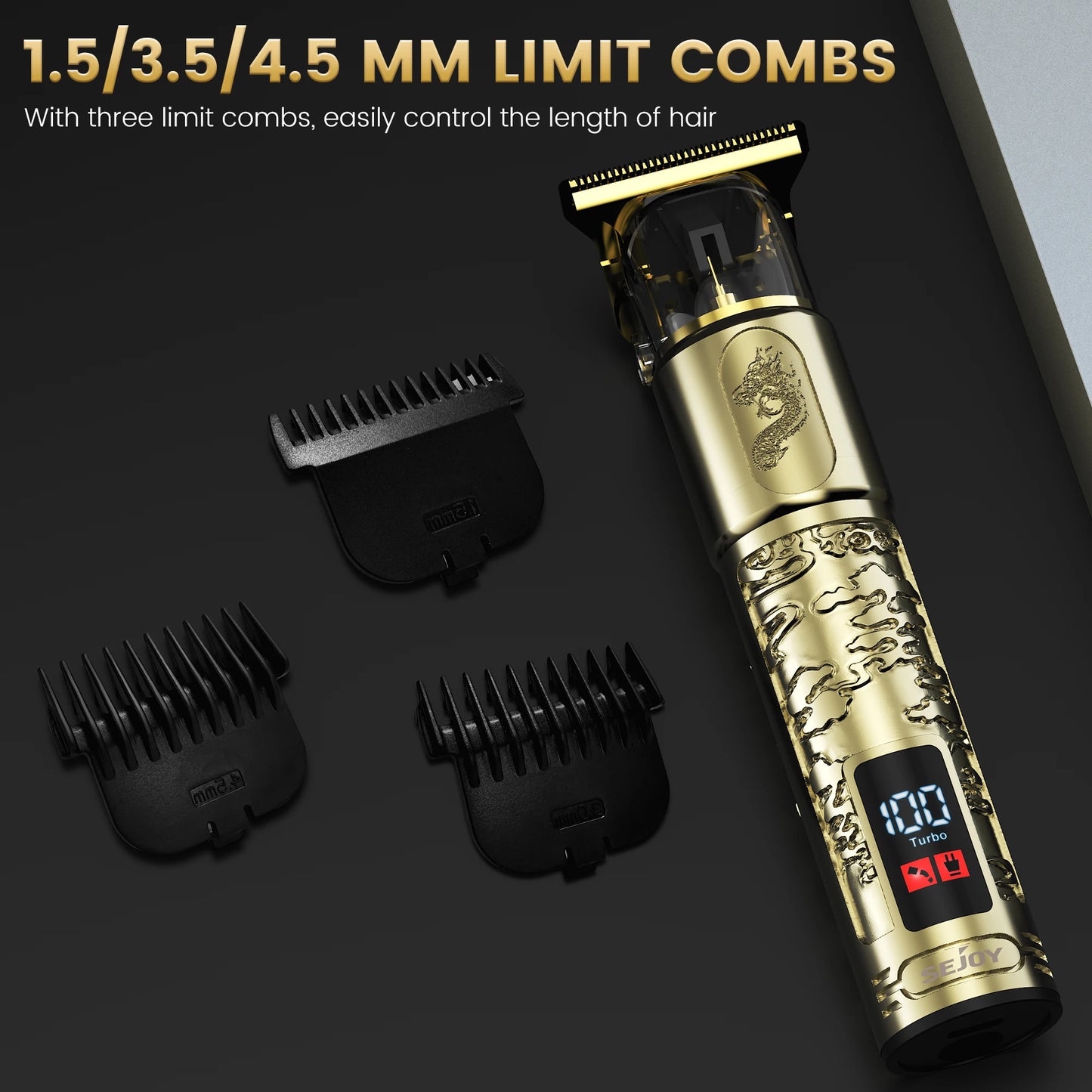 SEJOY Electric Hair Clipper for Men Professional Hair Cutting Machine Adjustable Precision  Adults Kids Cordless Hair Trimmers