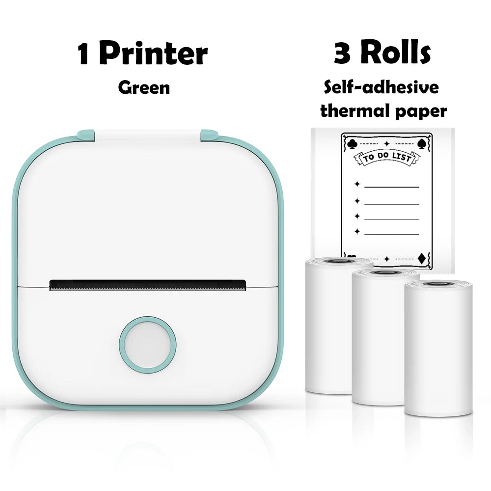 Phomemo T02 Mini Printer Portable Printer Thermal Printing Sticker Wireless Inkless Pocket Printer Self-adhesive Label Printer