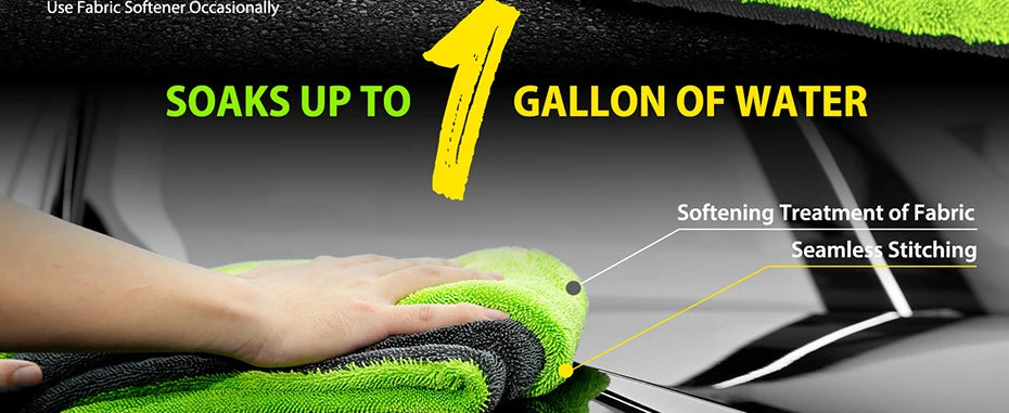 1400GSM Ultra-Thick Drying Towel for Car/Motorcycle Oversized 60x120cm Cleaning Cloth Soft High Absorbent Car Detailing Towel