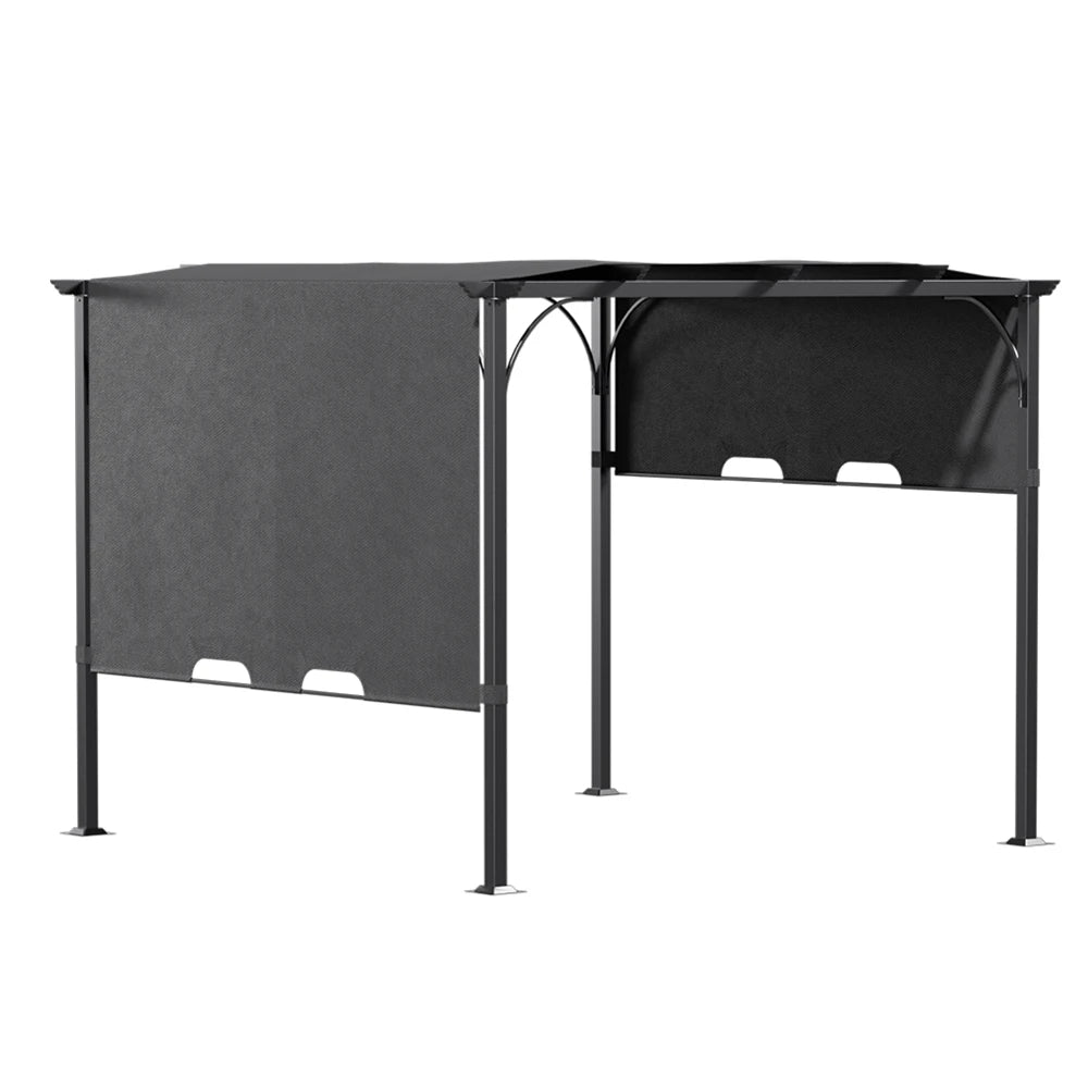 Voltsify Outdoor Pergola with Adjustable Canopy for Courtyard Terrace Garden