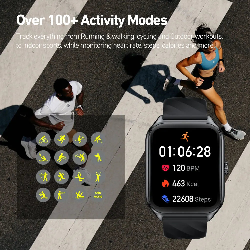 Zeblaze GTS 4 Smart Watch 1.94" HD AMOLED Display Voice Calling 100+ Sports Modes Heart Rate SpO2 Fitness Tracking Smartwatch