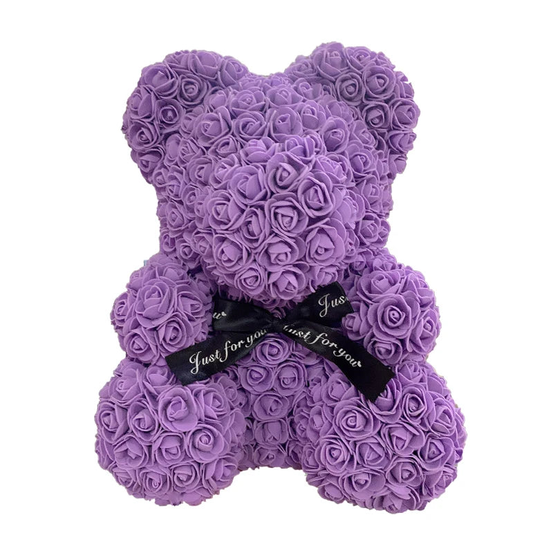Girlfriend Gifts 25cm/40cm Soap Foam Bear Rose Teddy Rose Bear Artificial Flowers Wedding Birthday Valentines Gift for Women