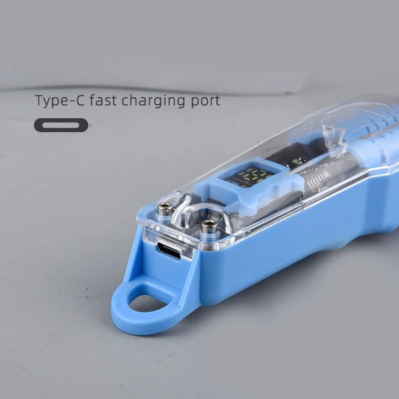 Hair Cut Machine Rechargeable Hair Clippers Transparent Professional Clippers Electric Hair Trimmers Shaver for Men Cordless