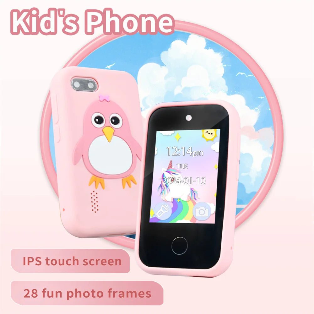 Kids Smart Phone Educational Toys Dual Camera Music Player Baby Phone With 32G Memory Game Learning For Boy Girls Brithday Gifts