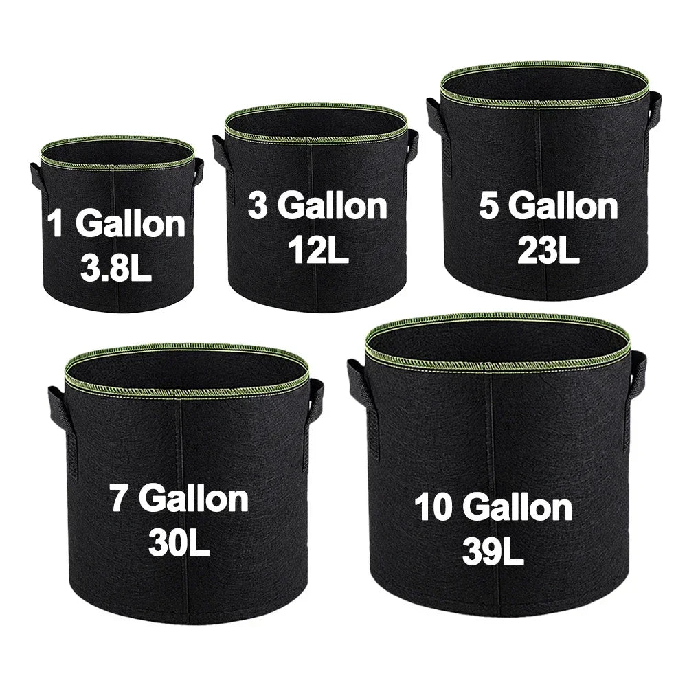 Fabric Plant Pots Grow Bags 3/5/7/10 Gallon Gardening Vegetable Tomato Strawberry Growing Planter Garden Potato Planting Pots