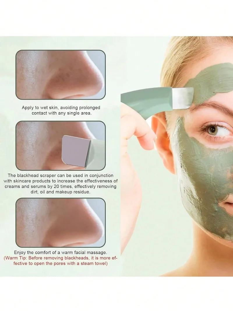 1pc Nose Blackhead Remover Tool Gentle Facial Pore Cleanser Silicone Facial Scraper Skin Scrub Facial Scraper Skin Care Tools