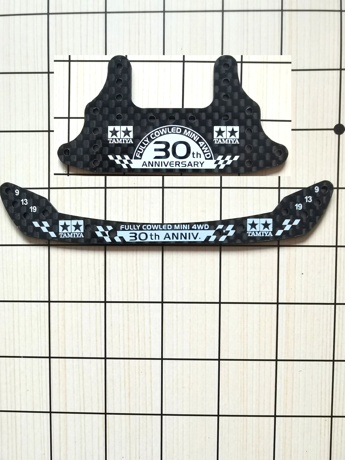 Tamiya Mini 4WD Car 1.5mm Carbon Fiber Stays Front Rear BrakeHomemade Parts