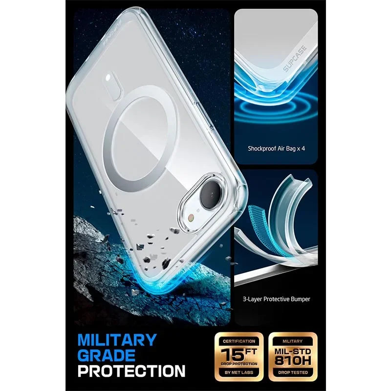 SUPCASE For iPhone 16E For iPhone 17E Case 6.1" UB Mag Slim Shockproof Protective Magnetic Phone Case Compatible with MagSafe