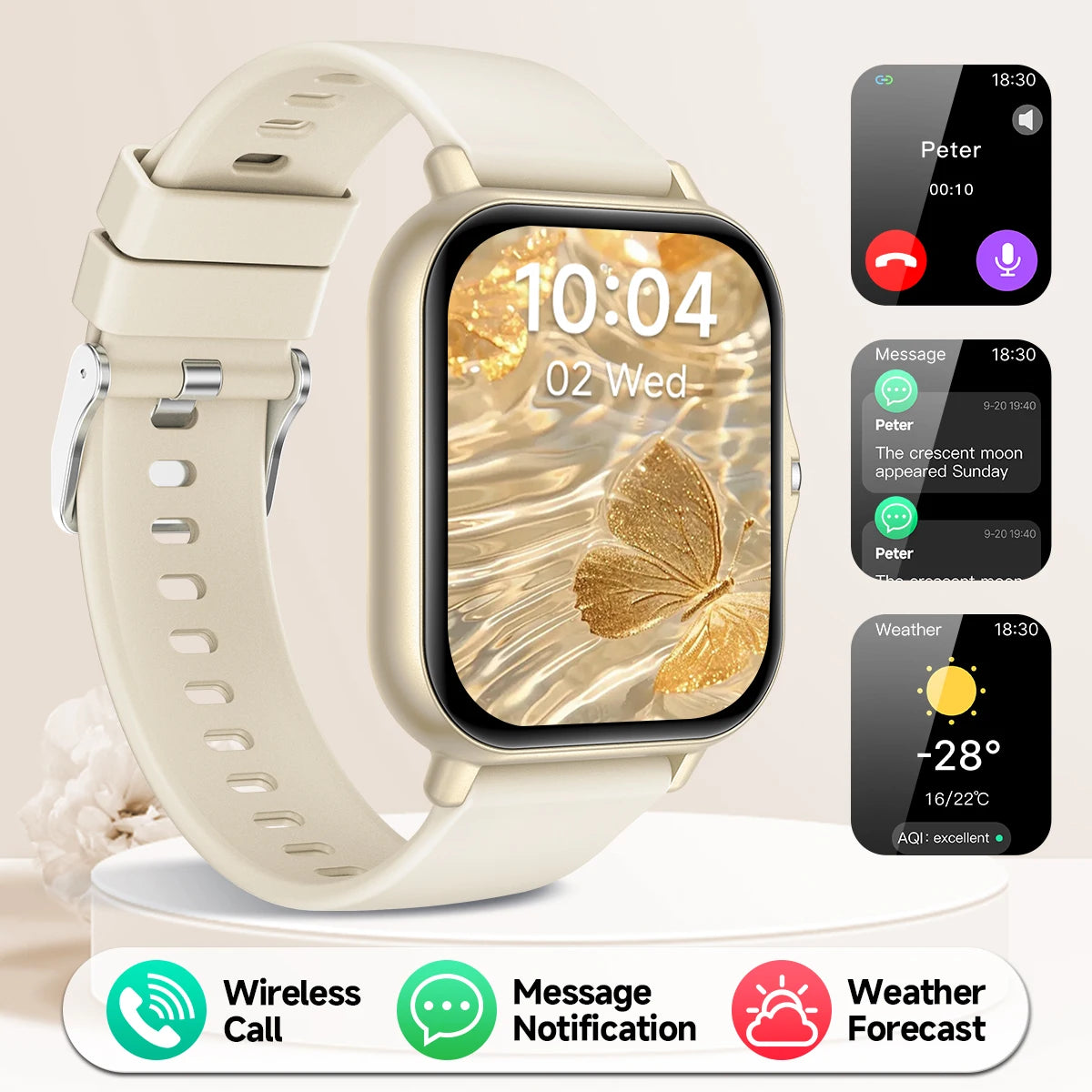 New Smartwatch 1.83-inch Touch Screen Voice Assistant Camera Control Bluetooth Call for Android/IOS Sports Watch Men Women 2026