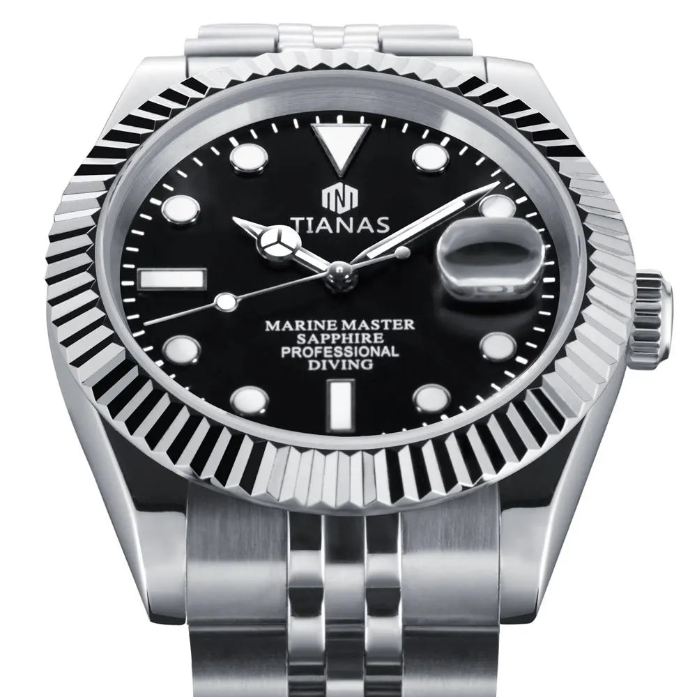 TIANAS Men`s Watch Sapphire Glass Japan quartz movement Clock Men Relogios Masculino 316L SS Case Swimming 50M Waterproof