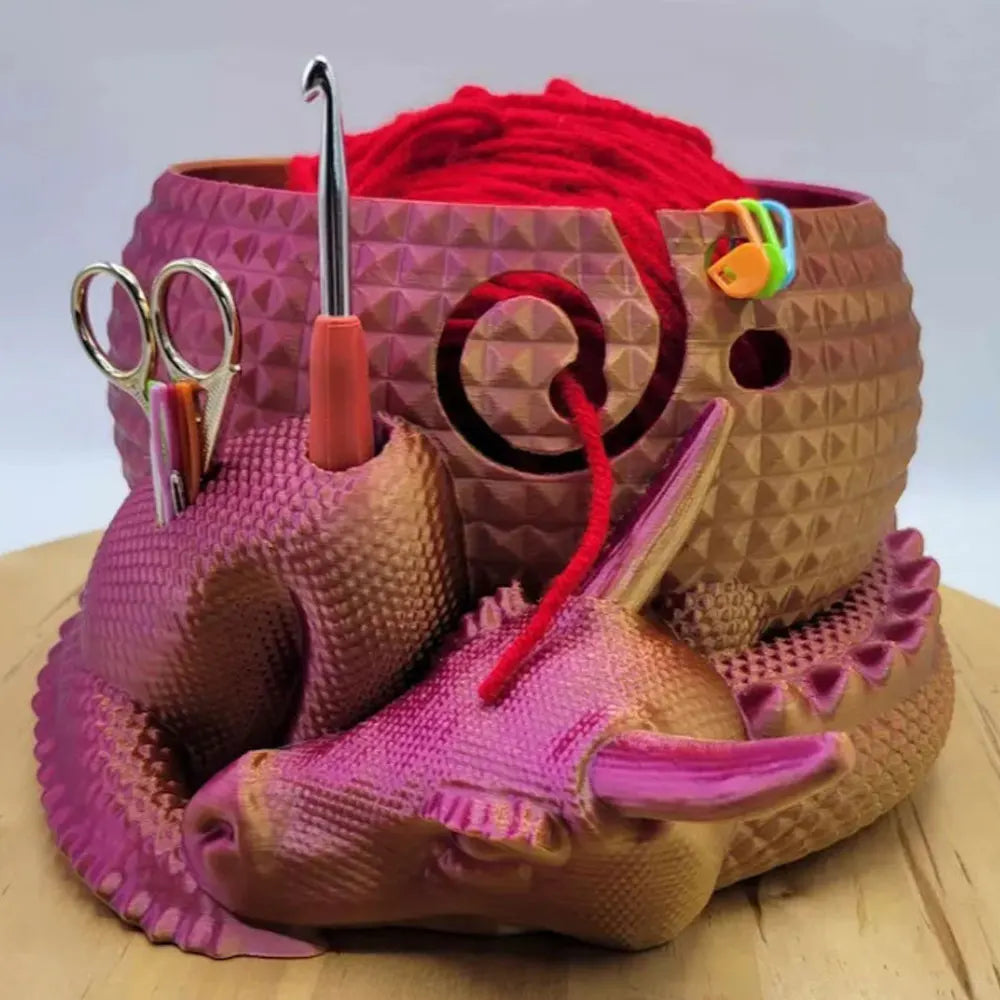 Crochet Bowl Knitting Yarn Storage Holder Dragon Egg Yarn Bowl Yarn Storage Organizer Crochet Yarn Holder Yarn Organizer