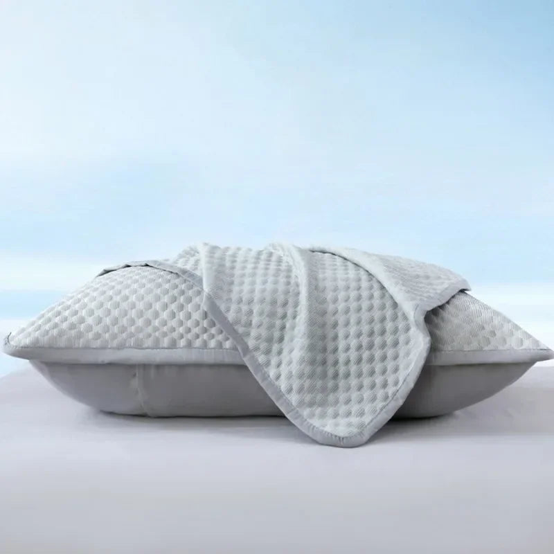 Summer Cooling Pillowcase Solid Color Ice Bean Bean Pillowcase Cool Feeling Air Conditioning Cover Washable  (No Pillow) 48x74cm