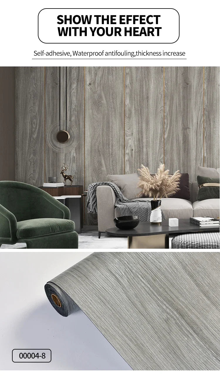Vinyl Flooring Roll 15.7"W X 118"L/ 12.9 Sq.Ft, Peel and Stick Wall Tiles Vinyl Plank Flooring for Any Room, Easy DIY