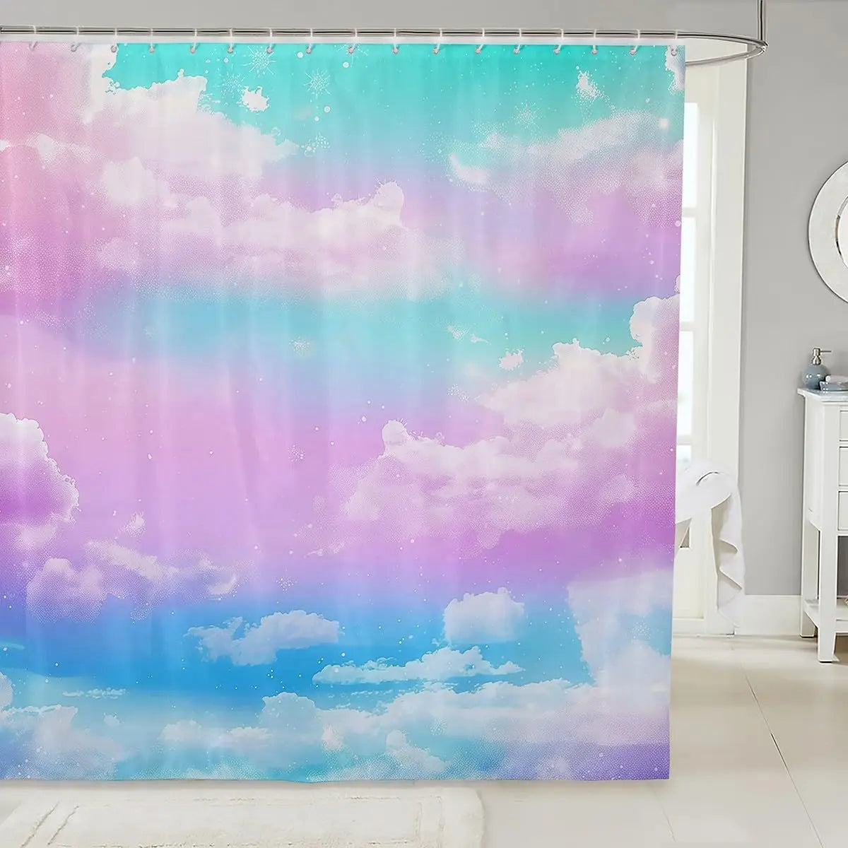 Dachshund Shower Curtain Kids Cute pet Dog Bathroom Shower Liner for Teens Puppy Bath Curtain Waterproof Waterproof Polyester