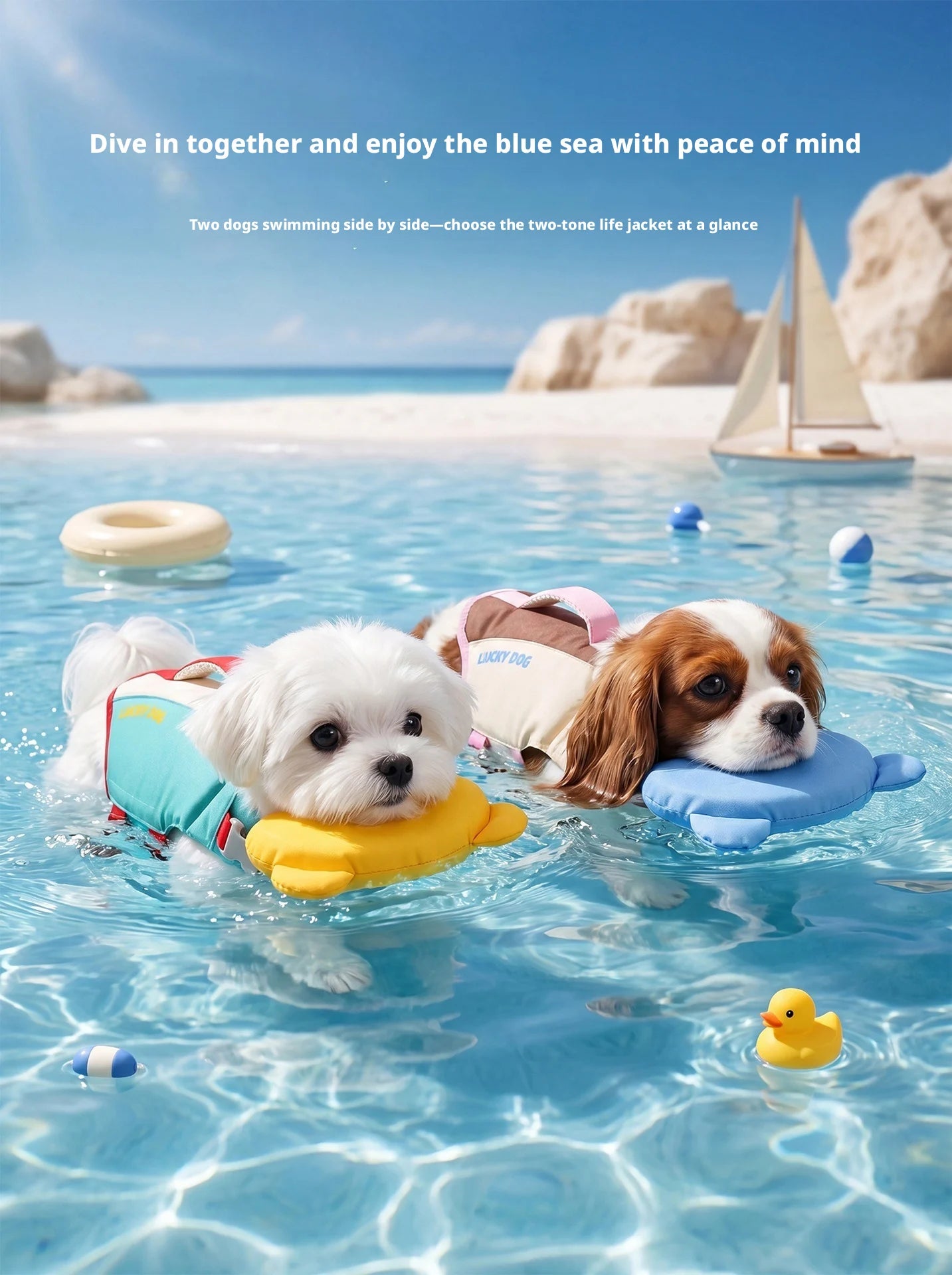 SHINEKNOT Summer Dog Life Jacket Portable Super Large Buoyancy Swimming Suit Small And Medium-Sized Dog Clothing