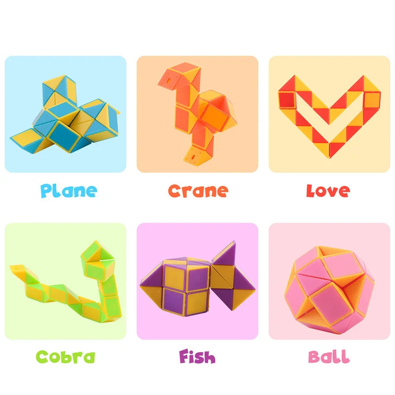 1/20Pcs Folding Magic Snake Ruler Puzzle - Antistress Educational Toy with Birthday Party Favors and Goodie Bags Party Gift