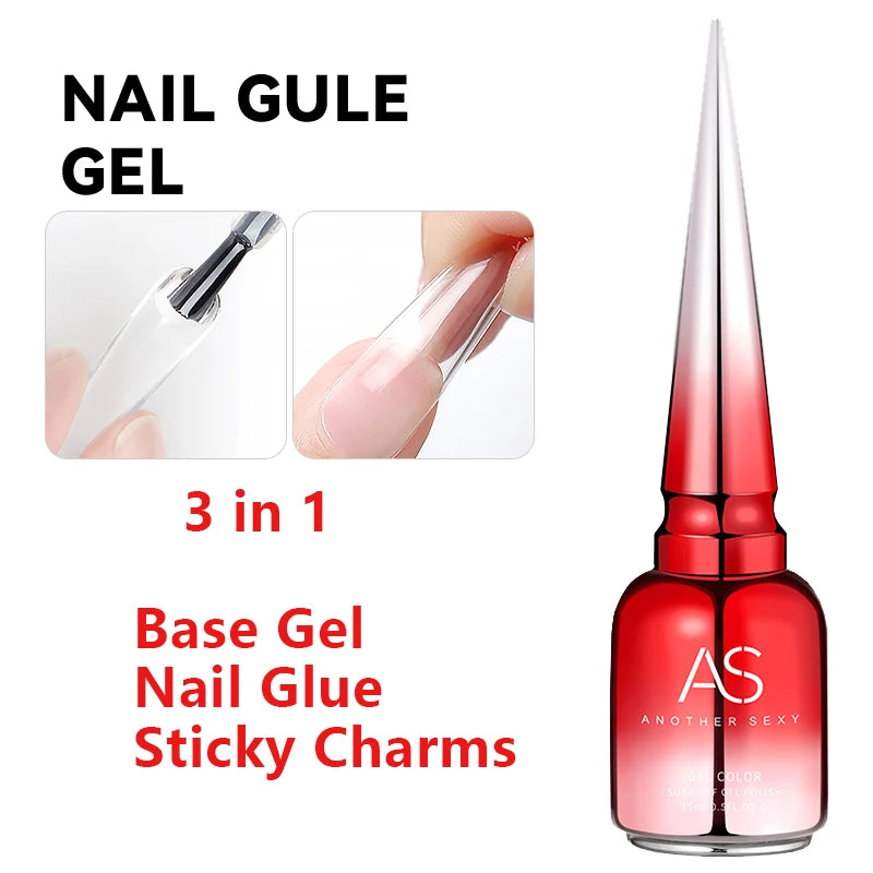 AS Water Drop Wave Gel Nail Gel Polish Clear Ripple Gel Nail Vernis Varnish Glue Phototherapy 15ml Glass Water Drop Glue