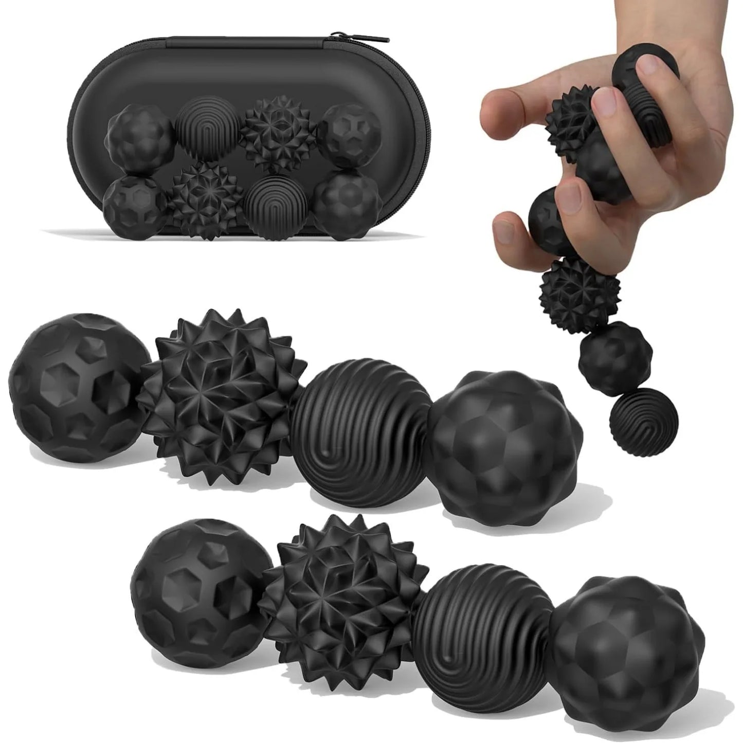 Silicone Magnetic Fidget Balls Fidget Toys Stress Balls for Adults Sensory Stone Travel Toys for Calming Autism and ADHD
