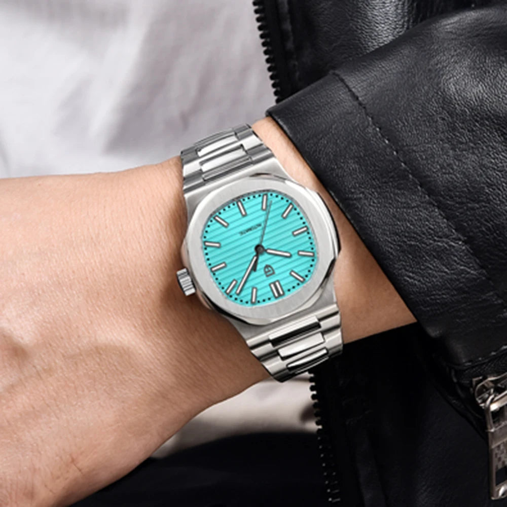 PAGANI DESIGN men's 1728 luxury Retro Mechanical Watch Men's Gift box stainless steel Sapphire glass 100m waterproof Men's Watch