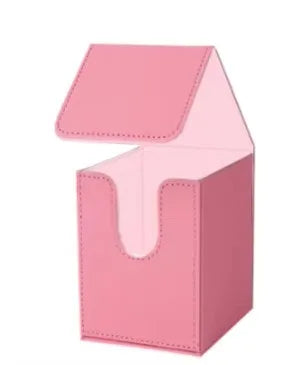 Trading Card Storage Box for 100+Single Sleeved Cards with 2 Dividers Commander Deck Box Compatible with Mtg Card Case