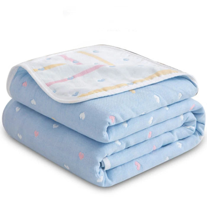 Chiffon towel, 6-layer cotton duvet, adult and children, double bed, air conditioner, fine duvet, extra large bedding