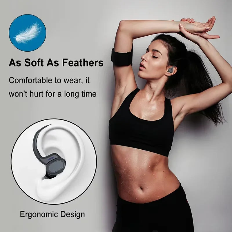 Lenovo Original Sports Wireless Earphones Ear Hanging Running Bluetooth Earphones Digital Display Noise Reduction Earphones
