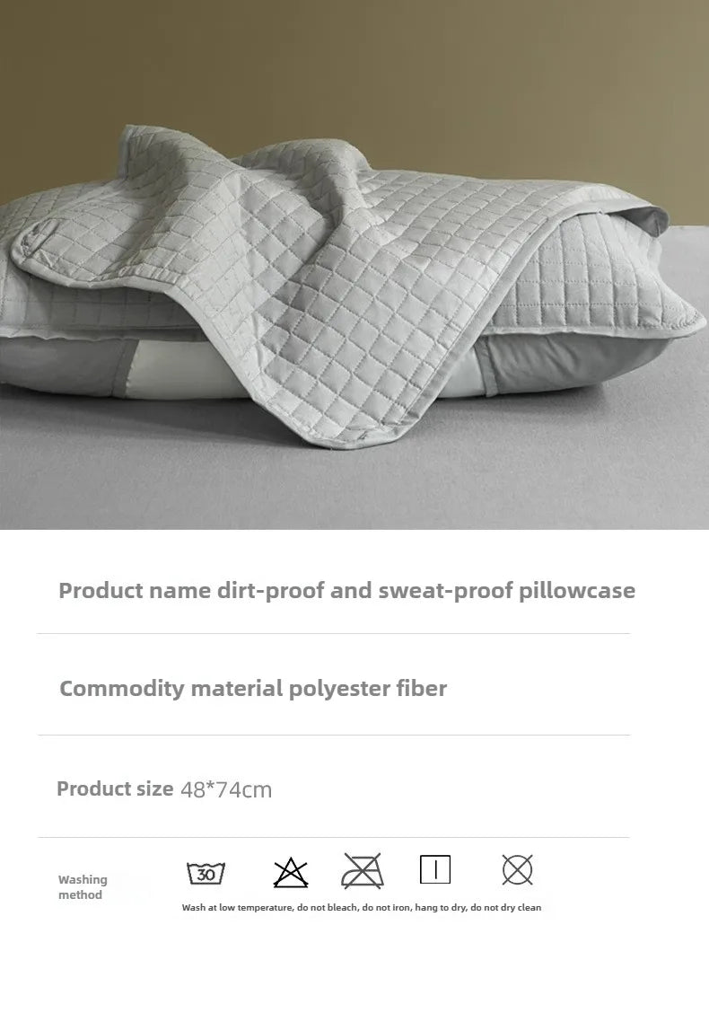 Clip Pillow Cover Head oil Isolation layer Pillow Case Protector Waterproof Anti Mite Pillow Core Protection (No Pillow) 72X45cm