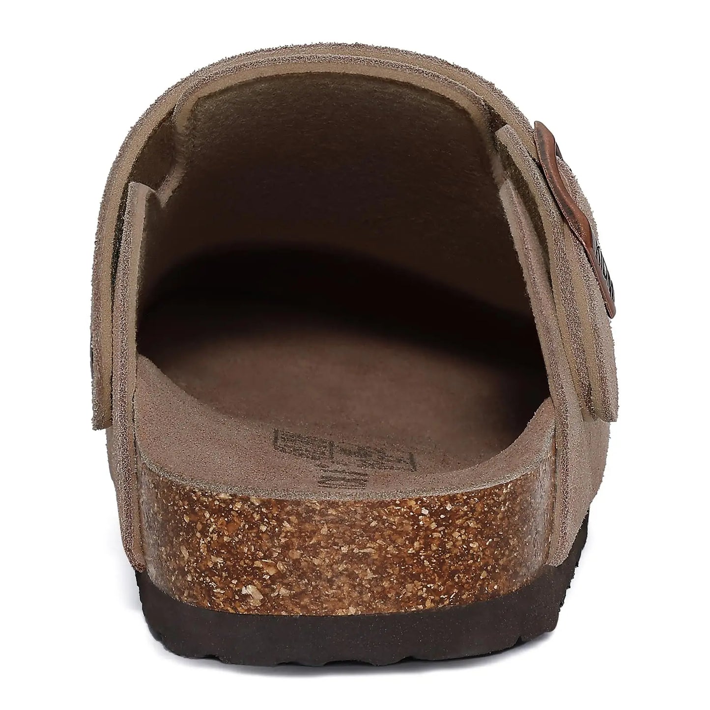 Asgard Women's Genuine Leather Clogs Soft Cork Footbed Cow Suede Mules With Adjustable Strap Fashion Comfort Slip on Slippers