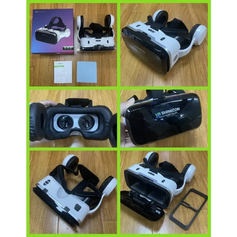 VR Shinecon Virtual Reality Casque Helmet 3D Glasses For Smartphone Smart Phone Headset Goggles Binoculars Video Game Wirth Lens