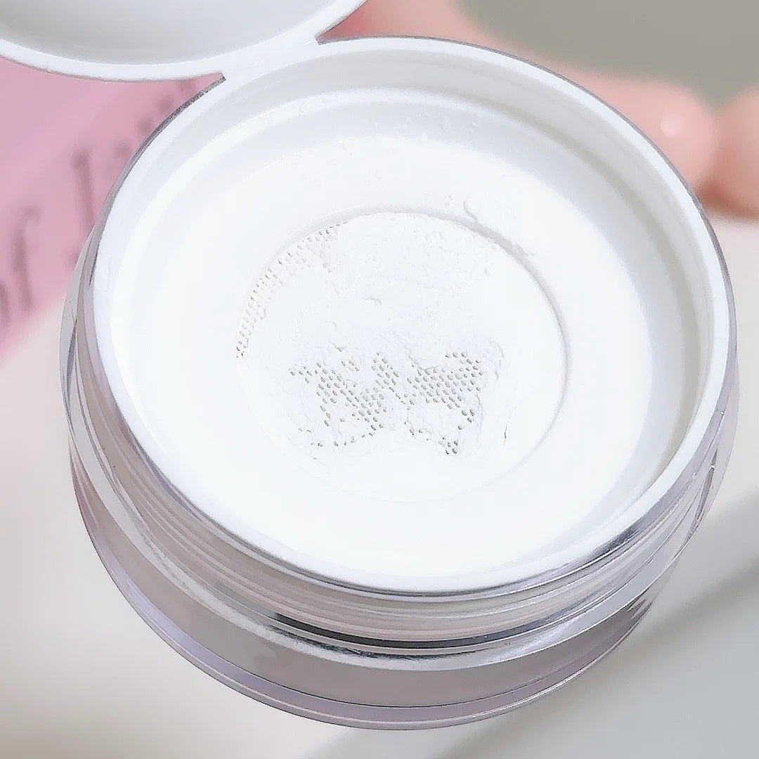 Air Setting Loose Powder Transparent White Long Lasting Matte Finish Makeup Oil Control Coverage Face Powder Cosmetics With Puff