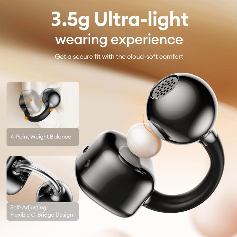 Lenovo Open Ear Wireless Earbuds Bluetooth 6.0 Comfort Clip On Gaming Sports Earphones LED Digital Power Display RS119 Pro