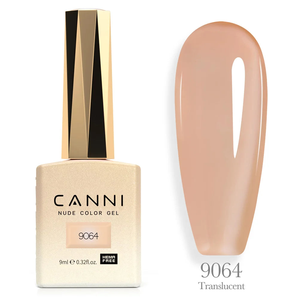 Canni Nail Gel Polish Jelly Nude Color HEMA FREE TPO FREE 9ml Transparent Semi Permanent Natural Nude French Nail Gel Lacquer